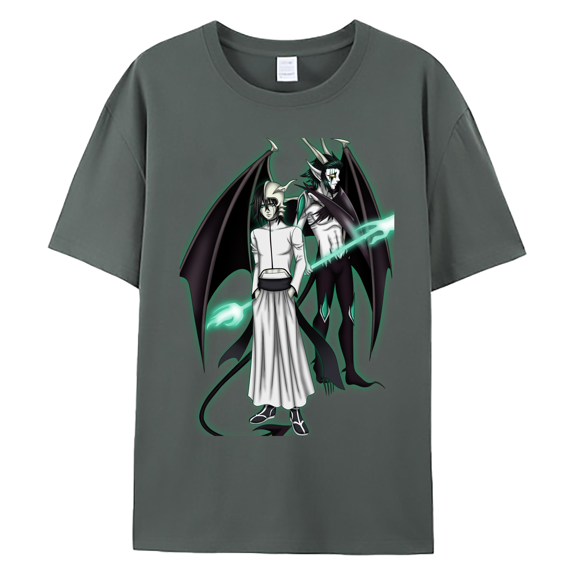 （画像用） ブリーチ ウルキオラ·シファー BLEACH Ulquiorra cifer 綿100％ メンズ半袖Tシャツ｜肌触りやわらか＆通気性